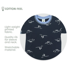 Load image into Gallery viewer, Navy Dino Short Sleeve Pyjamas