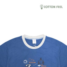 Load image into Gallery viewer, Navy Blue Long Sleeve Pyjamas With Camping Block Print