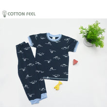 Load image into Gallery viewer, Navy Dino Short Sleeve Pyjamas