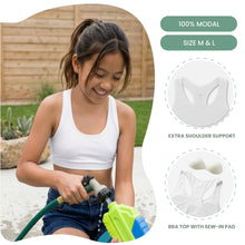 Load image into Gallery viewer, White Modal Bra Razor Back Design With Pad
