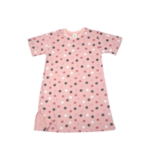 Load image into Gallery viewer, Peach Small Colour Dote Short Sleeve Kid's Nighties