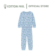 Load image into Gallery viewer, Green/Beige/Blue Long Sleeve Pyjamas With Party, Sports & Education Stationery Full Print
