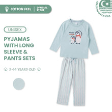 Load image into Gallery viewer, Blue Long Sleeve Pocket Embroidery Pyjamas With Penguin