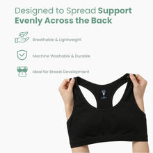Load image into Gallery viewer, Black/White Modal Bra Razor Back Design Lining