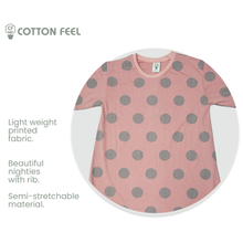 Load image into Gallery viewer, Peach Pokka Dote Short Sleeve Kid's Nighties