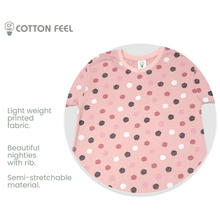 Load image into Gallery viewer, Peach Small Colour Dote Short Sleeve Kid's Nighties