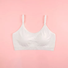 Load image into Gallery viewer, White Viscose & Spandex Bra Adjustable Straps