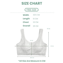 Load image into Gallery viewer, White/Grey Viscose & Spandex Bra Top With Wide Strap