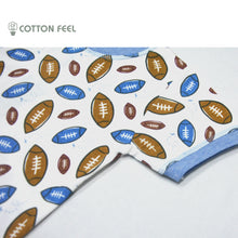 Load image into Gallery viewer, White Soccer Ball Short Sleeve Pyjamas