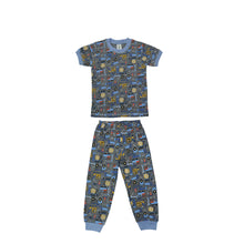 Load image into Gallery viewer, Dark Grey Trucks Short Sleeve Pyjamas