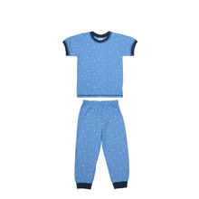 Load image into Gallery viewer, Cute Sky Blue Seahorse Short Sleeve Pyjamas
