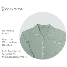 Load image into Gallery viewer, Dark Green Long Sleeve Collar Pyjamas
