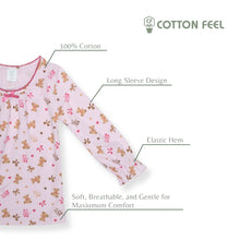 Load image into Gallery viewer, Pink Semi-Fashion Long Sleeve Pyjamas With Bear &amp; Ribbon Full Print
