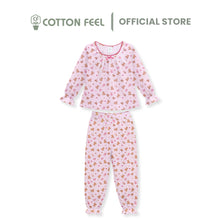 Load image into Gallery viewer, Pink Semi-Fashion Long Sleeve Pyjamas With Bear &amp; Ribbon Full Print
