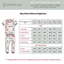 Load image into Gallery viewer, Green/Blue Short Sleeve Pyjamas With Party &amp; Education Stationery Full Print
