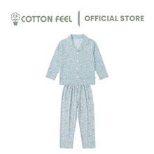 Load image into Gallery viewer, Beige/Blue Long Sleeve Collar Pyjamas With Sports &amp; Penguin Full Print
