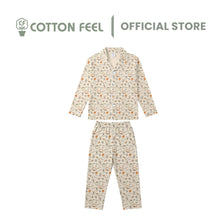 Load image into Gallery viewer, Beige/Blue Long Sleeve Collar Pyjamas With Sports &amp; Penguin Full Print
