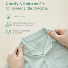 Load image into Gallery viewer, Green/Blue Long Sleeve Collar Pyjamas
