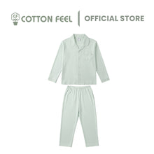 Load image into Gallery viewer, Green/Blue Long Sleeve Collar Pyjamas
