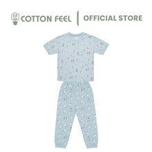 Load image into Gallery viewer, Blue Short Sleeve Pyjamas With Penguin Full Print
