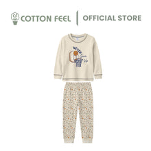 Load image into Gallery viewer, Green/Beige/Blue Long Sleeve Pyjamas With Party, Sports &amp; Education Stationery Block Print
