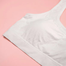 Load image into Gallery viewer, White/Grey Viscose &amp; Spandex Bra Top With Wide Strap
