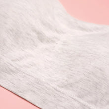 Load image into Gallery viewer, White/Grey Viscose &amp; Spandex Bra Top With Wide Strap

