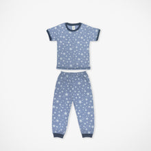 Load image into Gallery viewer, Light Blue Stars Short Sleeve Pyjamas
