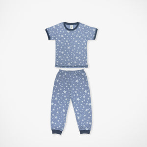 Light Blue Stars Short Sleeve Pyjamas